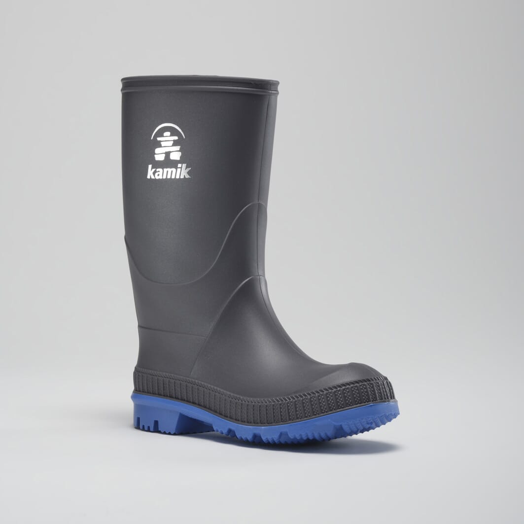 Charcoal-Blue : Stomp Kids' Rain Boots - Main View