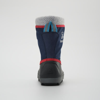 Navy : Cascade Kids Winter Boots - Back View