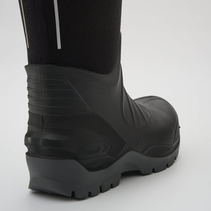 Black : Field Day Pro Men's Work Boots - Close-up Back View