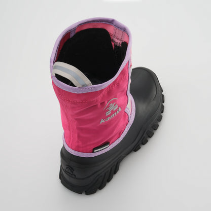 Pink : Freezie Kids Winter Boots - Three-Quarter Top View