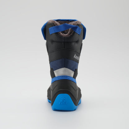 Navy : Luke EZ Kids Winter Boots - Back View
