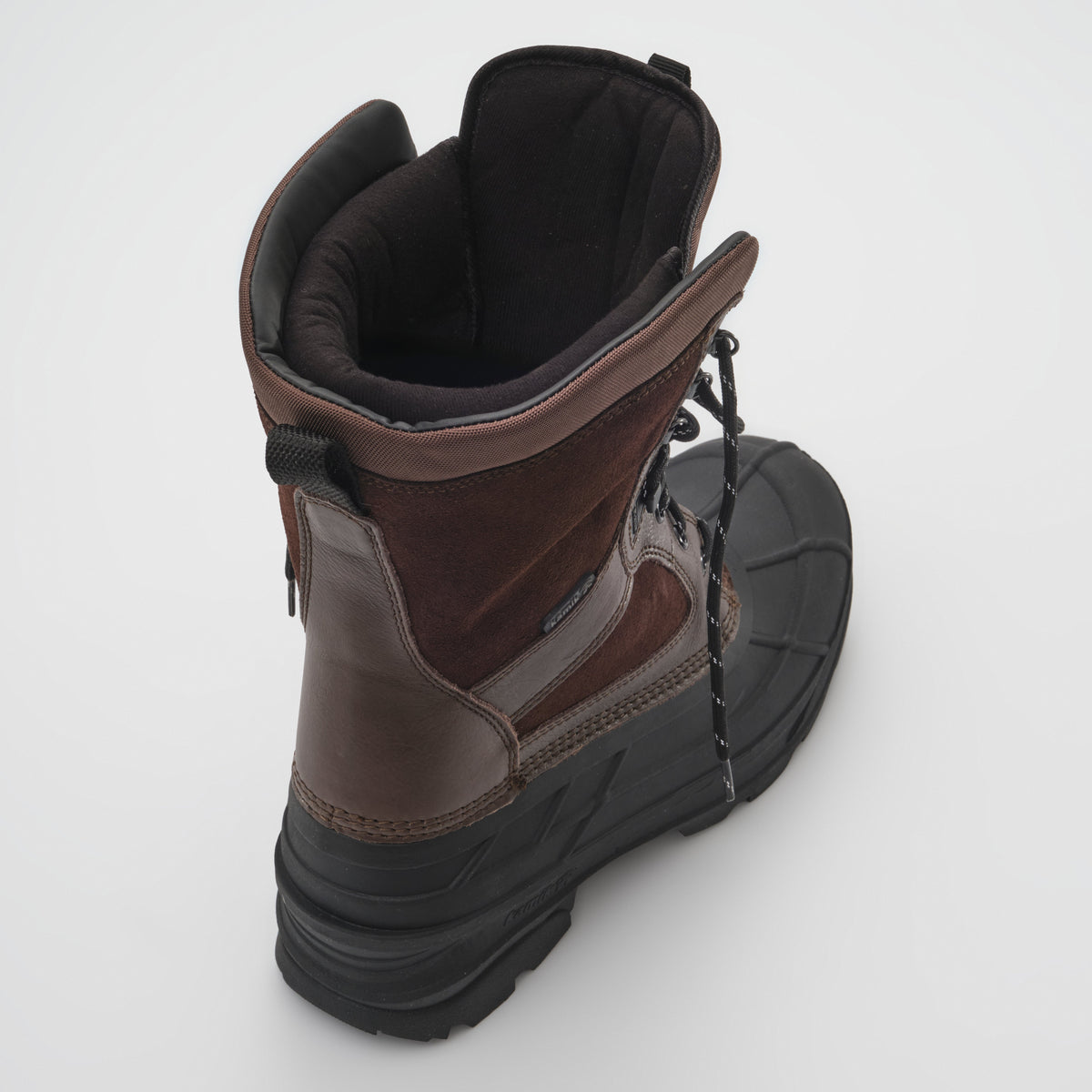 Brown : Nation Plus Men's Winter Boots - Three-Quarter Top View