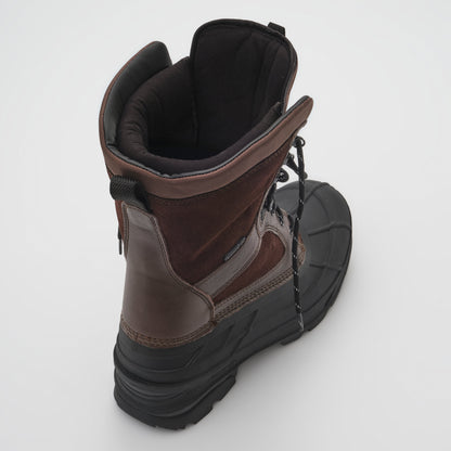 Brown : Nation Plus Men's Winter Boots - Three-Quarter Top View