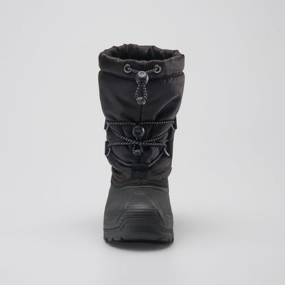 Black : Northpole Kids Winter Boots - Front View