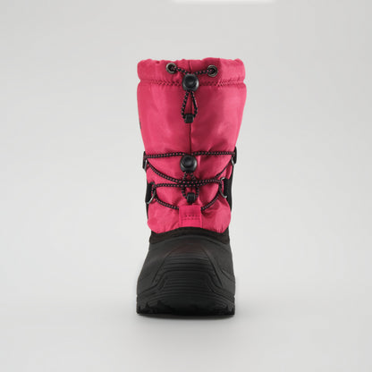 Magenta : Northpole Kids Winter Boots - Front View
