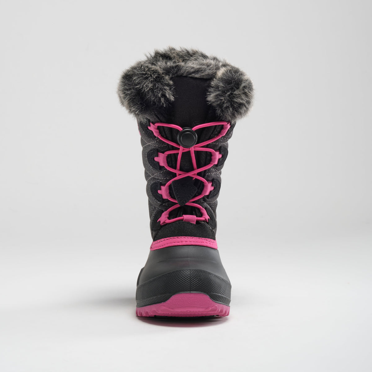 Black-Rose : Snowangel Kids Winter Boots - Front View