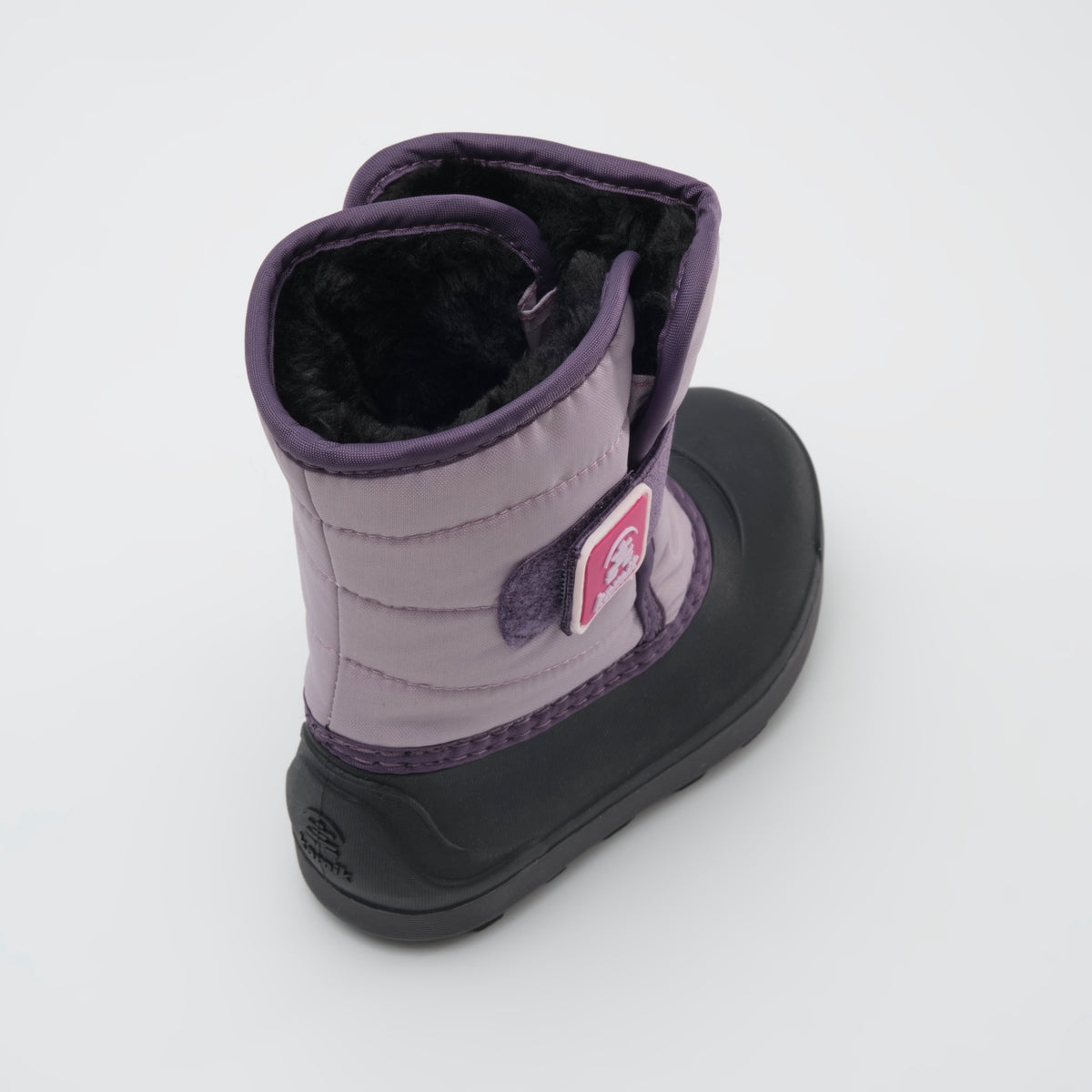 Lilac : Snowbug 7 Kids Winter Boots - Three-Quarter Back View