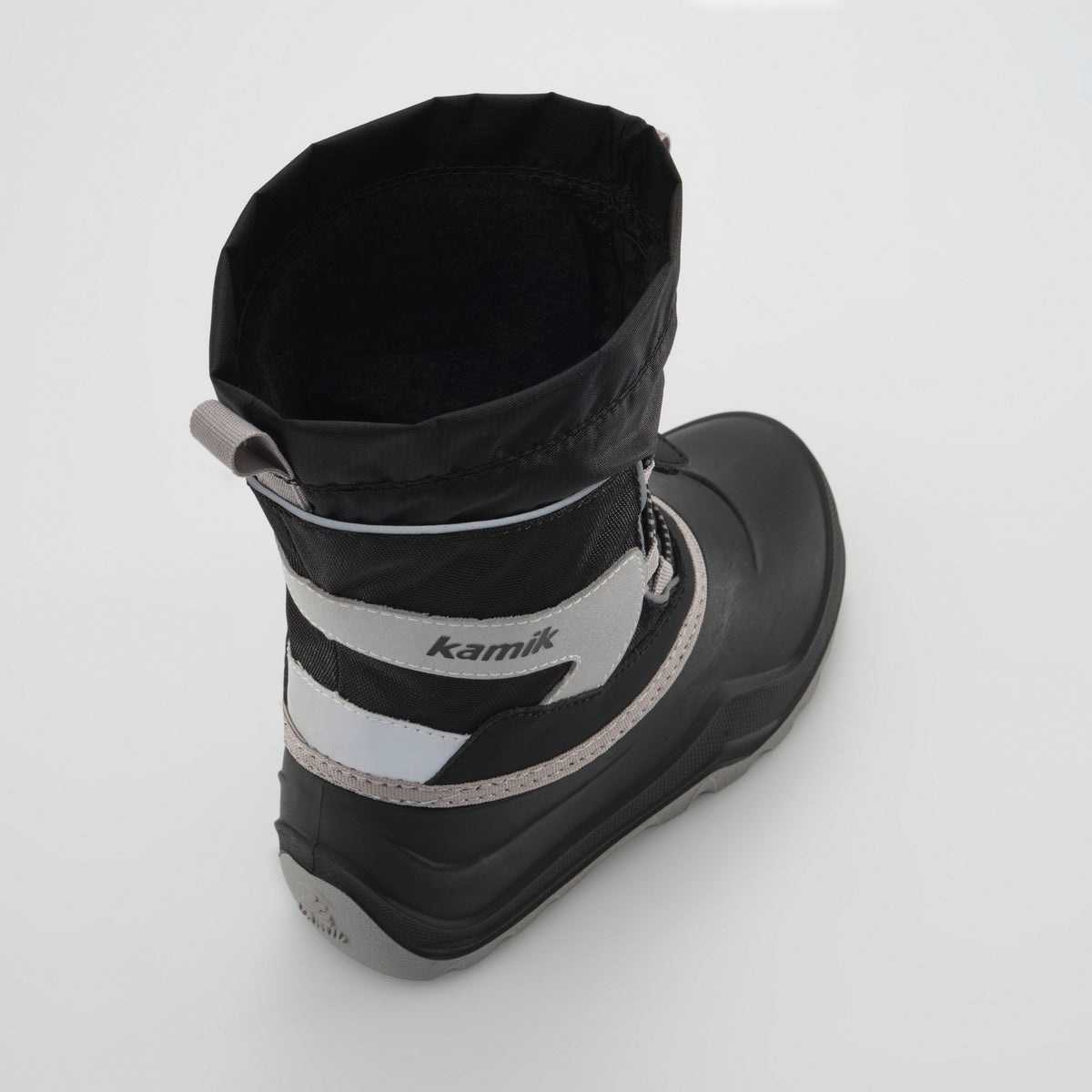 Black : Snowfall P 3 Kids Winter Boots - Three-Quarter Top View