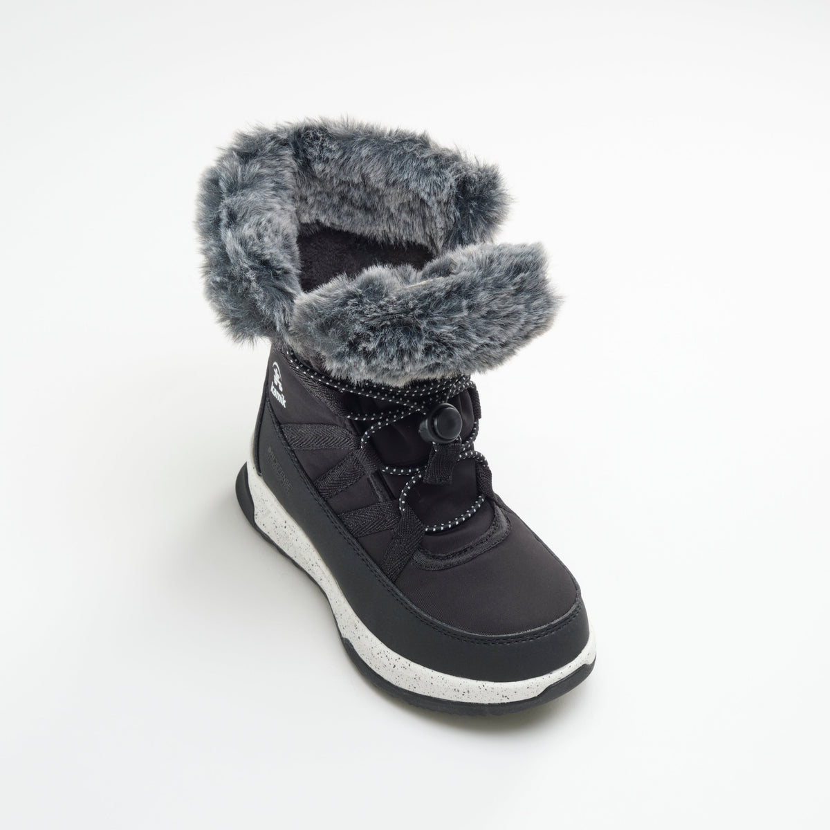 Black : Stormy F Kids Winter Boots - Three-Quarter Top View