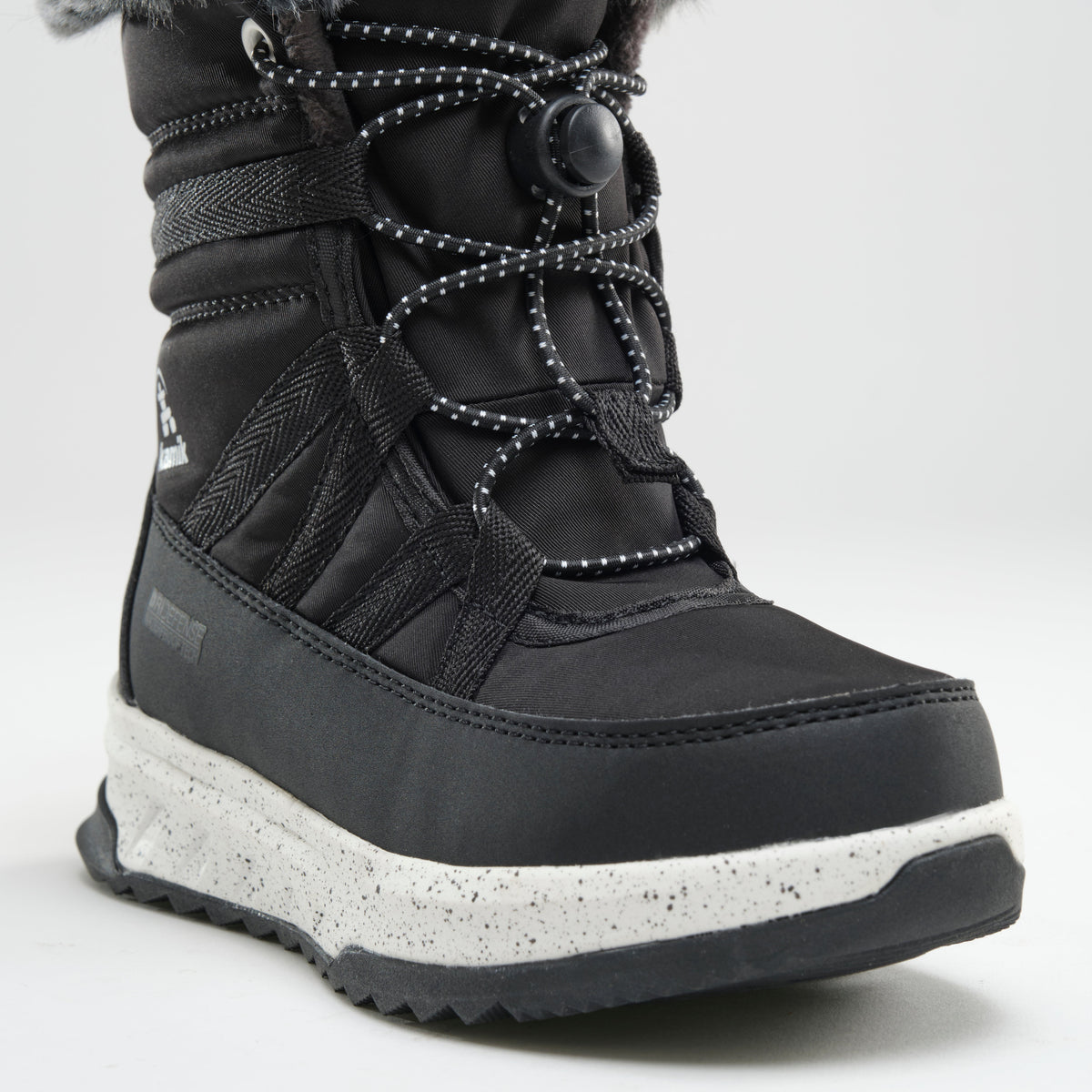 Black : Stormy F Kids Winter Boots - Close-up Front View