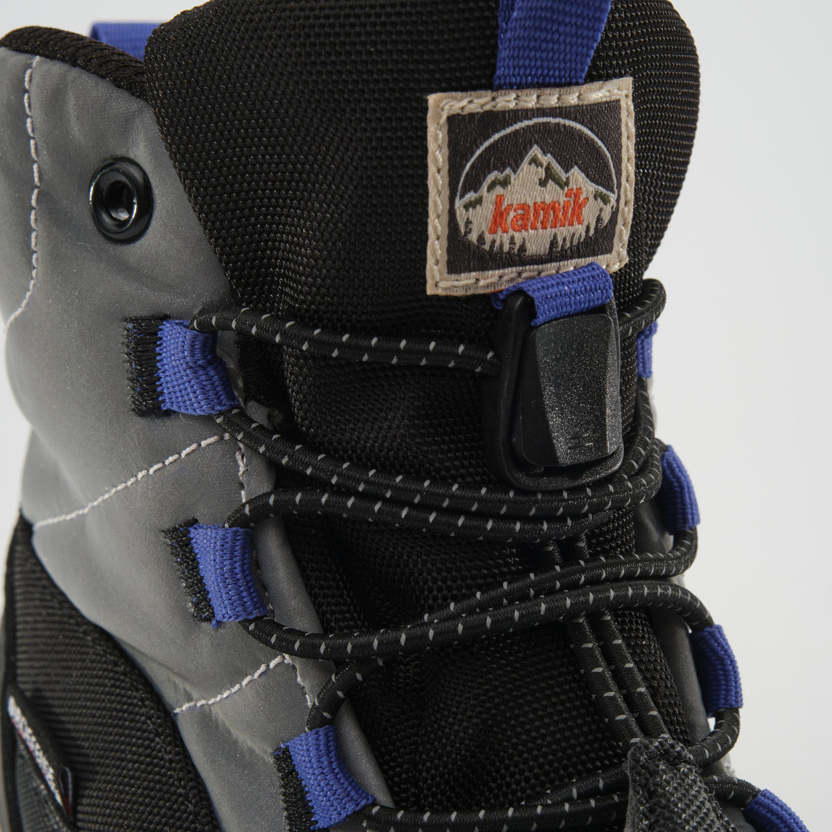 Silver : Stormy Mid 2 Kids Winter Boots - Laces View